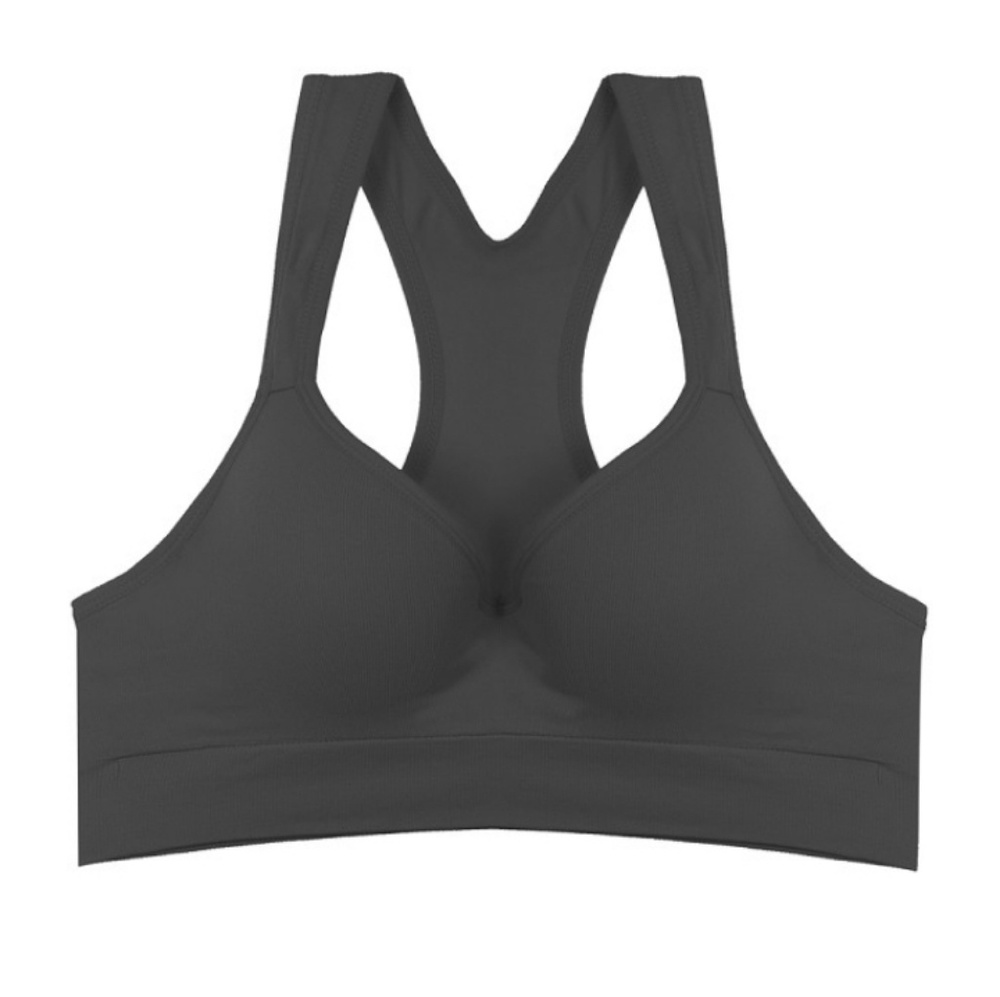 PLUS SIZE Black Racerback Sports Bra